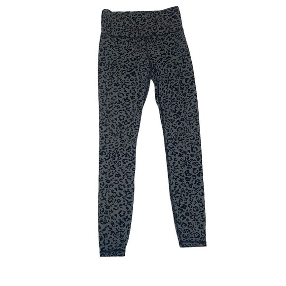 Athleta Leopard Elation Ultra High Rise Tight Anthracite Grey - Picture 2 of 5